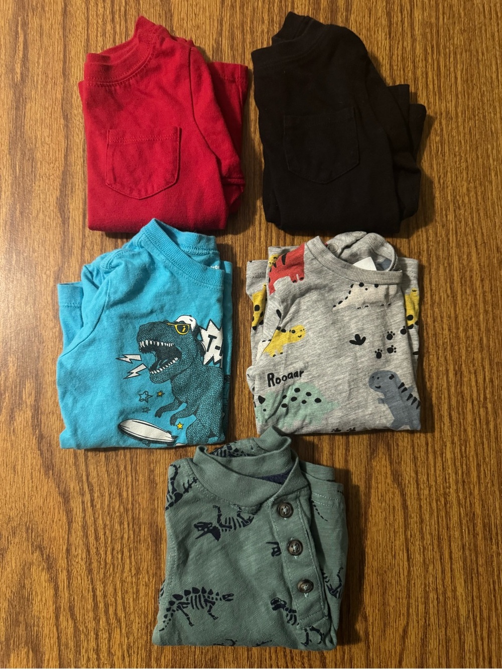 Bundle Of 5 Infant Boys Long Sleeve Shirts
